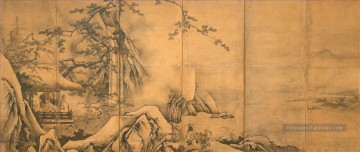les quatre réalisations rencontrées Kano Motonobu japonais Peinture à l'huile